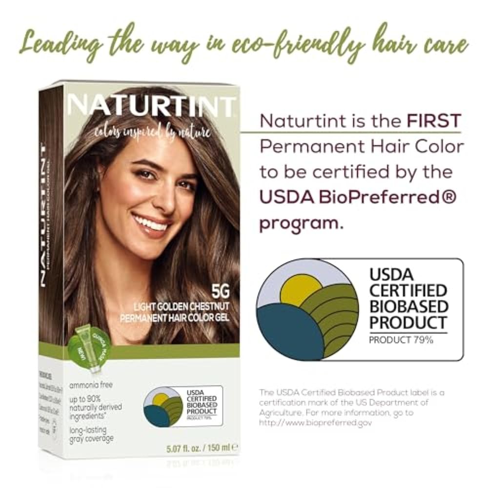 Naturtint 5G Light Golden Chestnut Permanent Hair Color (Pack of 1), Ammonia Free, Vegan, Cruelty Free, up to 100% Gray Coverage, Long Lasting Results Beauty & Personal Care Naturtint