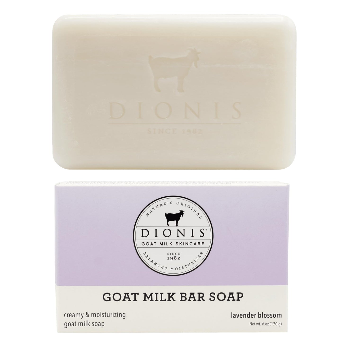 Dionis Goat Milk Skincare 6oz Lavender Blossom Scented Hand & Body Bar Soap - Moisturize, Restore, for All Skin Types, Non Greasy, No Residue Beauty & Personal Care Dionis