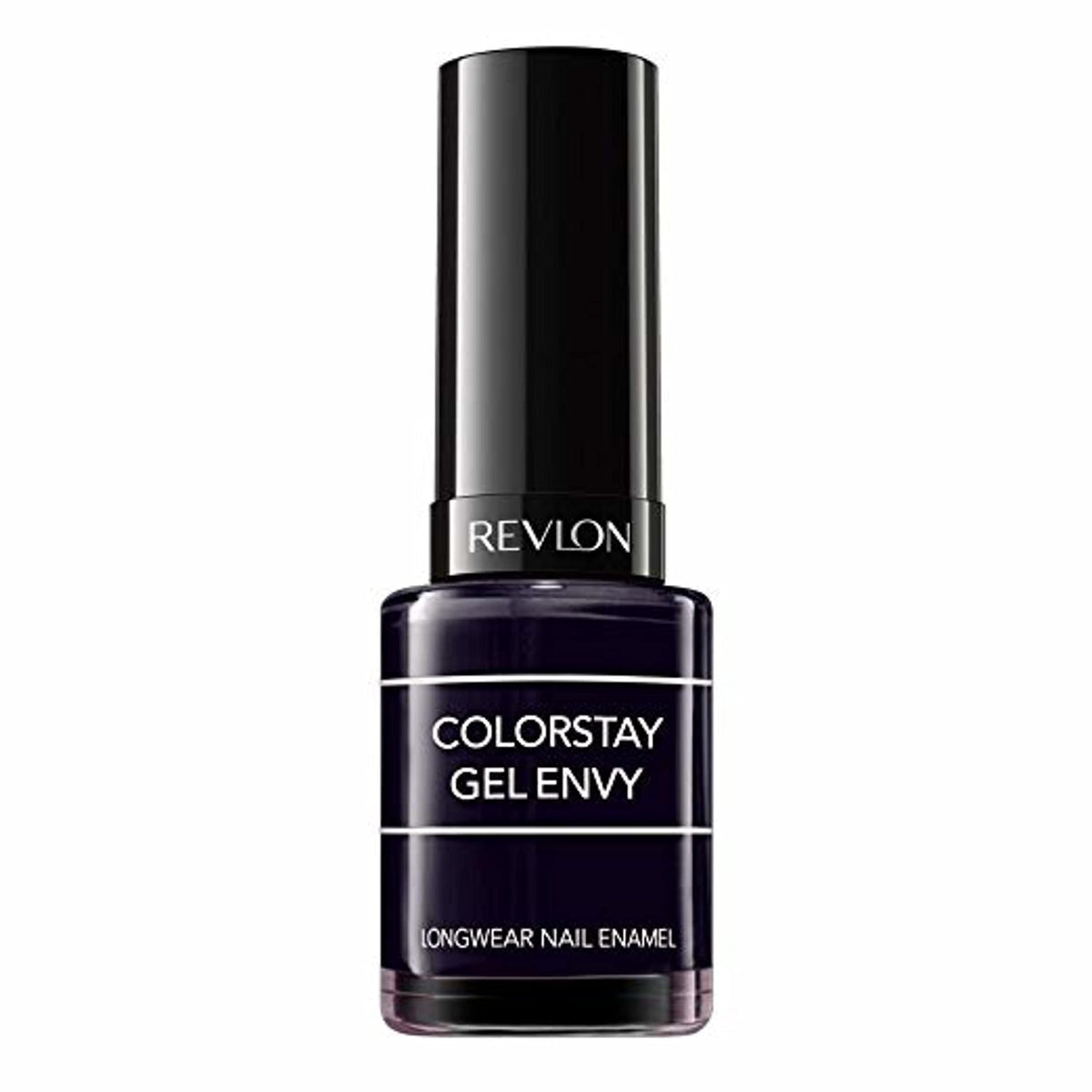 Revlon ColorStay Gel Envy Longwear Nail Polish, with Built-in Base Coat & Glossy Shine Finish, in Black/Grey, 520 Blackjack, 0.4 oz Beauty & Personal Care REVLON