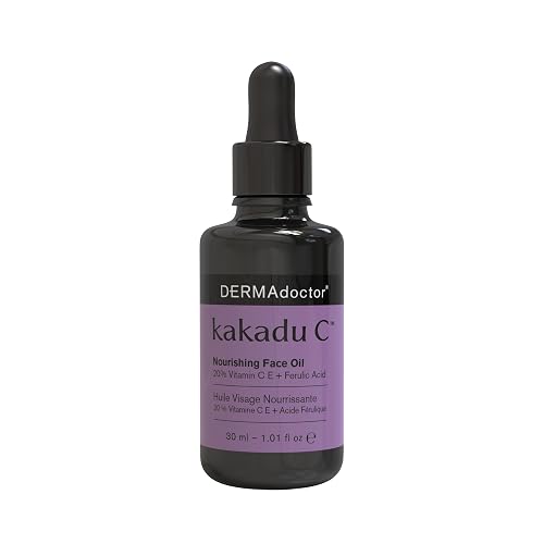 DERMAdoctor Vitamin C Oil for Face - Night Toner, Hydrating 20% Vitamin C Face Oil for Women Anti Aging with Vitamin E, Ferulic Acid & Marula Oils Beauty & Personal Care DERMAdoctor