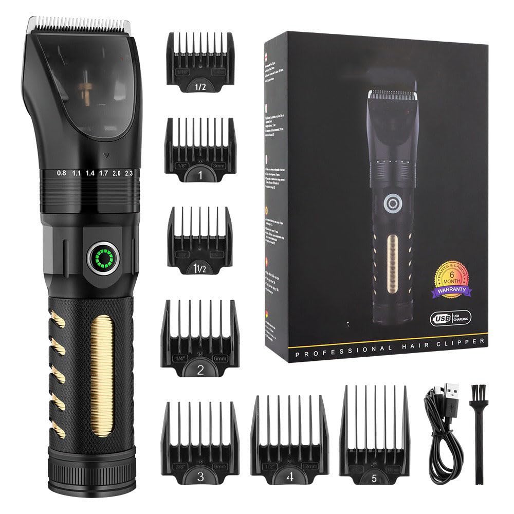 QDKVTNDJZ Hair Clippers for Men Professional - Cordless Barber for Cutting & Grooming Rechargeable Beard Trimmer with 7 Limit Combs,Powerful Motor Beauty and Personal Care QDKVTNDJZ