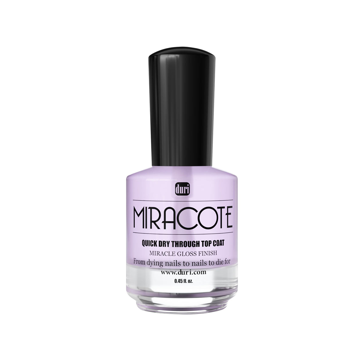 duri Miracote Quick-Dry Top Coat - High Gloss Finish, Chip Resistant, Long Wear - Nail Polish Protector for Strength and Growth | Pack of 1
