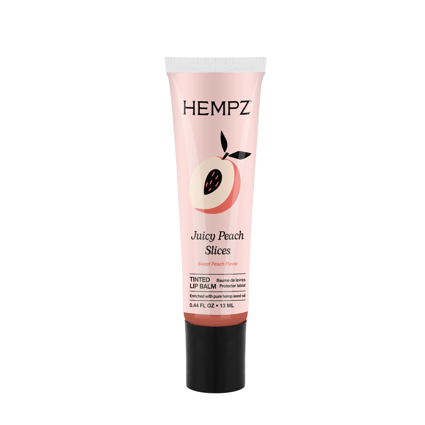 Hempz Peach Tinted Lip Balm, Hydrating Gloss for Dry Cracked Lips, Juicy Peach Slices, .44 fl.oz. Beauty & Personal Care Hempz