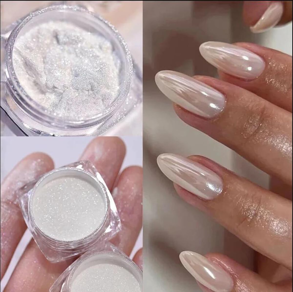 1 Box Laser Nail Glitter Peacock Mirror Powder Laser Dust Nail Art Chrome Pigment Powder Rose Gold Silver Mix Nail Art Glitter Sequins DIY Sparkly Beauty & Personal Care Bellecrey