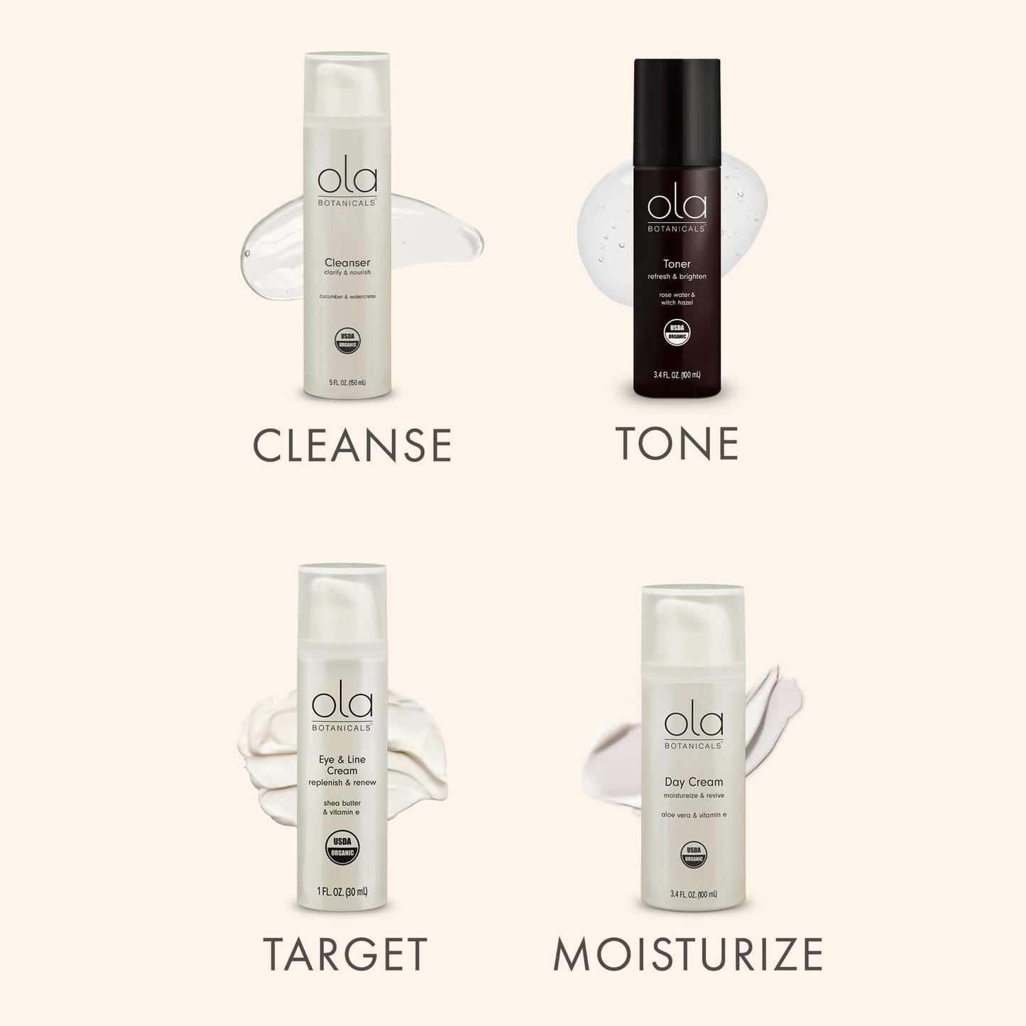 Ola Botanicals Organic Cleanser (5 Fl. Oz.), 1 Bottle, Clarify & Nourish Skin, Certified USDA Organic, Gluten Free, Soy Free, Dr. Mercola Beauty & Personal Care Dr. Mercola