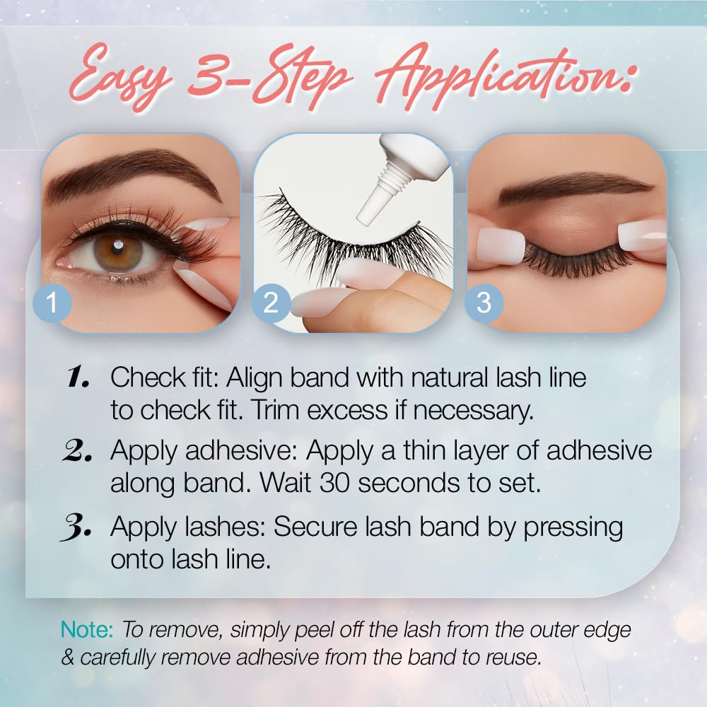 Ardell Winks Dare to Dazzle False Eyelashes - 222 Lash Set with Customizable Rhinestones & Glitter, DIY Glam Lashes for Party & Special Events