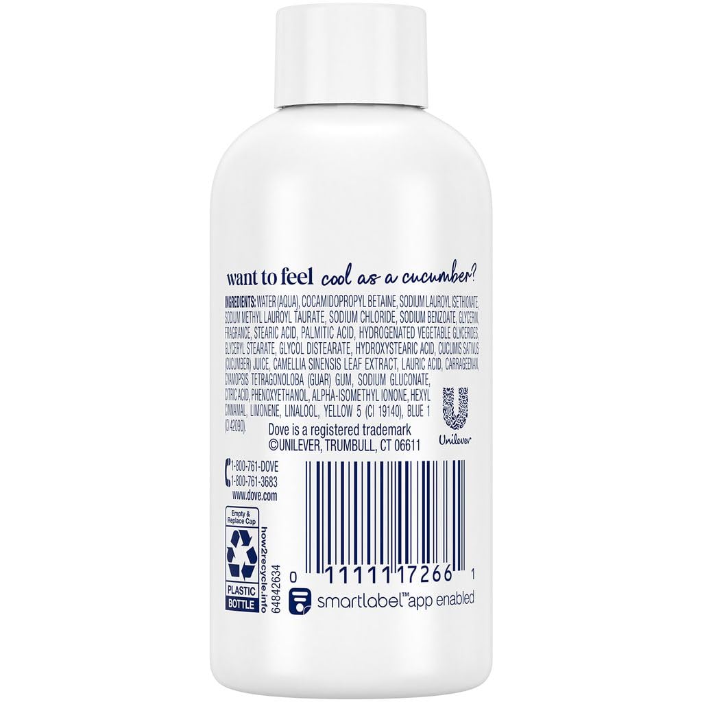 Dove Travel Body Wash, Refresh, Cucumber & Green Tea, Moisturizing for Lotion-Soft Skin, 3 Oz Beauty & Personal Care Dove