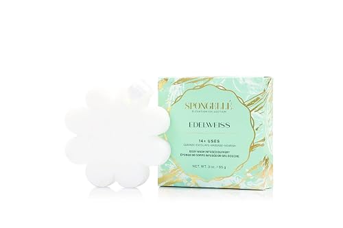 Spongelle Edelweiss Elevation Body Buffer | Bath & Shower Loofah for Women | Cleanse, Exfoliate, and Nourish in one Easy Step | Cruelty-Free, Vegan Beauty & Personal Care SPONGELLÉ