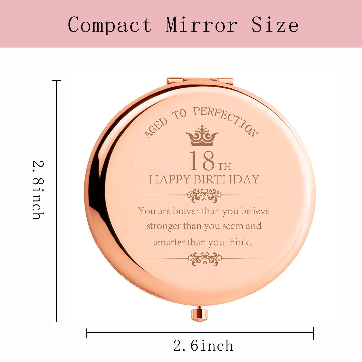 18th Birthday Gift for Girls – “You Are Braver Than You Believe, Stronger Than You Seem” Inspirational Gift for Daughter, Sister, or Niece Beauty & Personal Care SFHMTL
