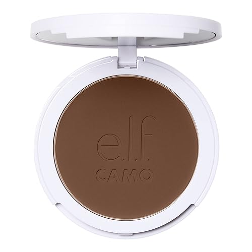 e.l.f. Camo Powder Foundation, Lightweight, Primer-Infused Buildable & Long-Lasting Medium-to-Full Coverage Foundation, Rich 620 W Beauty & Personal Care e.l.f.