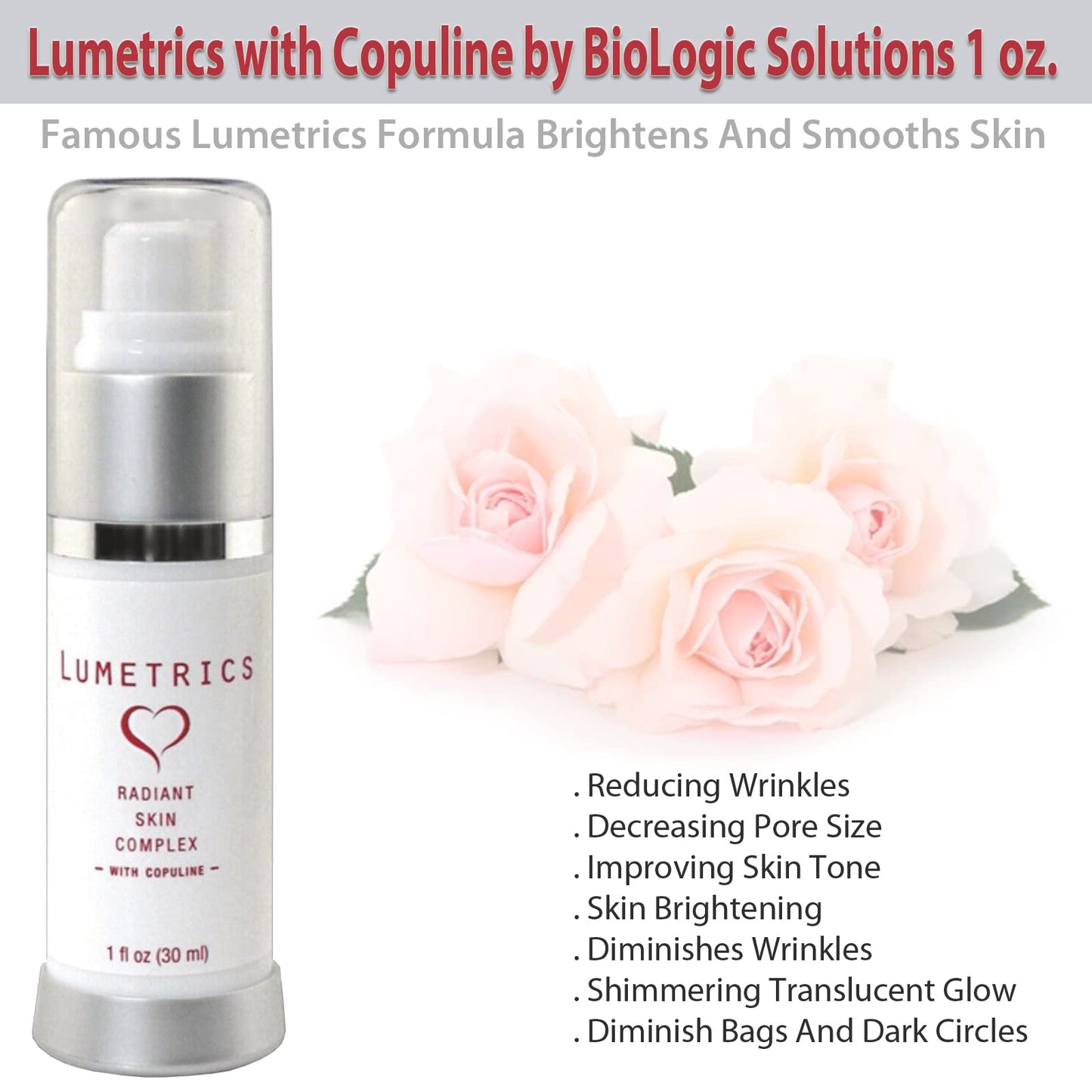 Lumetrics with Copuline by Biologic Solutions Diminishing Lines Wrinkles Radiant Skin Complex - 1 oz. Beauty & Personal Care Biologic Solutions