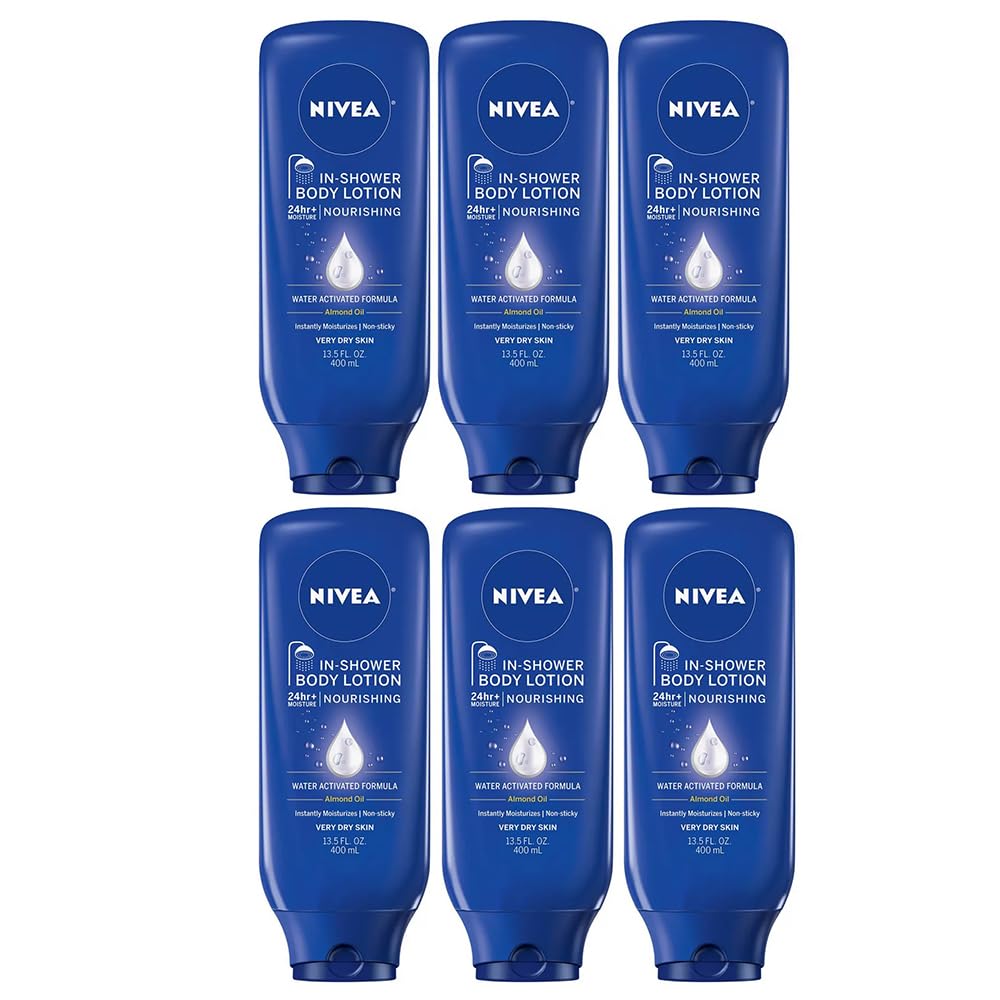 Nivea Lotion In-Shower Nourish For Very Dry Skin 13.5 Ounce (400ml) (6 Pack) Beauty & Personal Care NIVEA