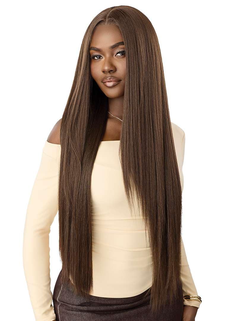 Outre Lace Front Wig - Perfect Hair Line 13X6 - NUEBLEND - Human Hair Blend - Straight 34" (NATURAL)