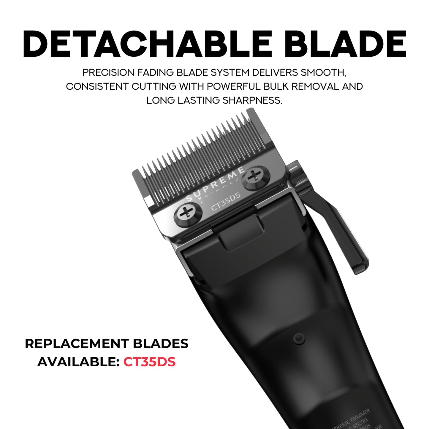 Supreme Trimmer TORQ Clipper STC781 with Brushless Drone Motor - 150 Min Run Time, 8000 RPM Hair Clipper - Low Noise Professional Barber Clipper Beauty and Personal Care Supreme Trimmer