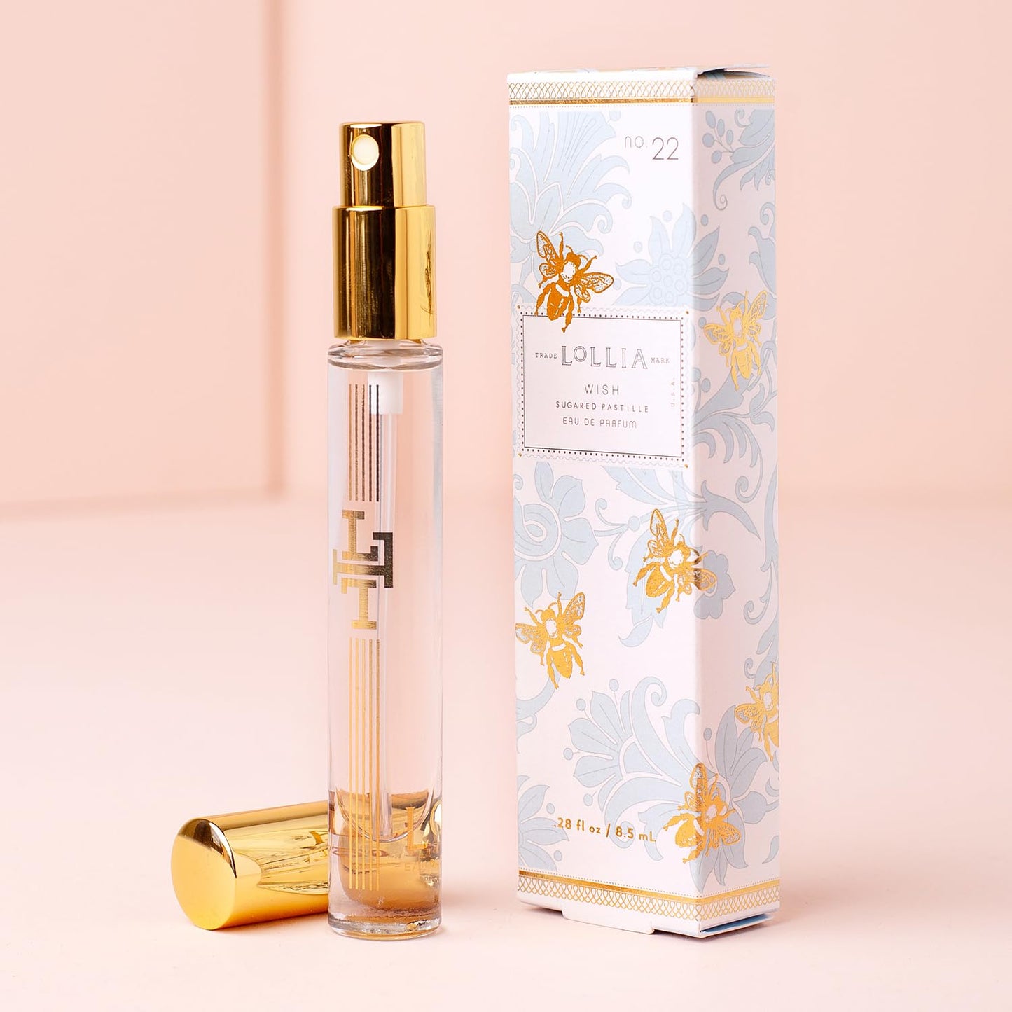 LOLLIA Wish Travel Eau de Parfum, .28 fl. oz. - Sugared Pastille - Beautifully Captivating, Travel Size Perfume, Women’s Perfume, Eau de Parfum Spray Beauty & Personal Care LOLLIA