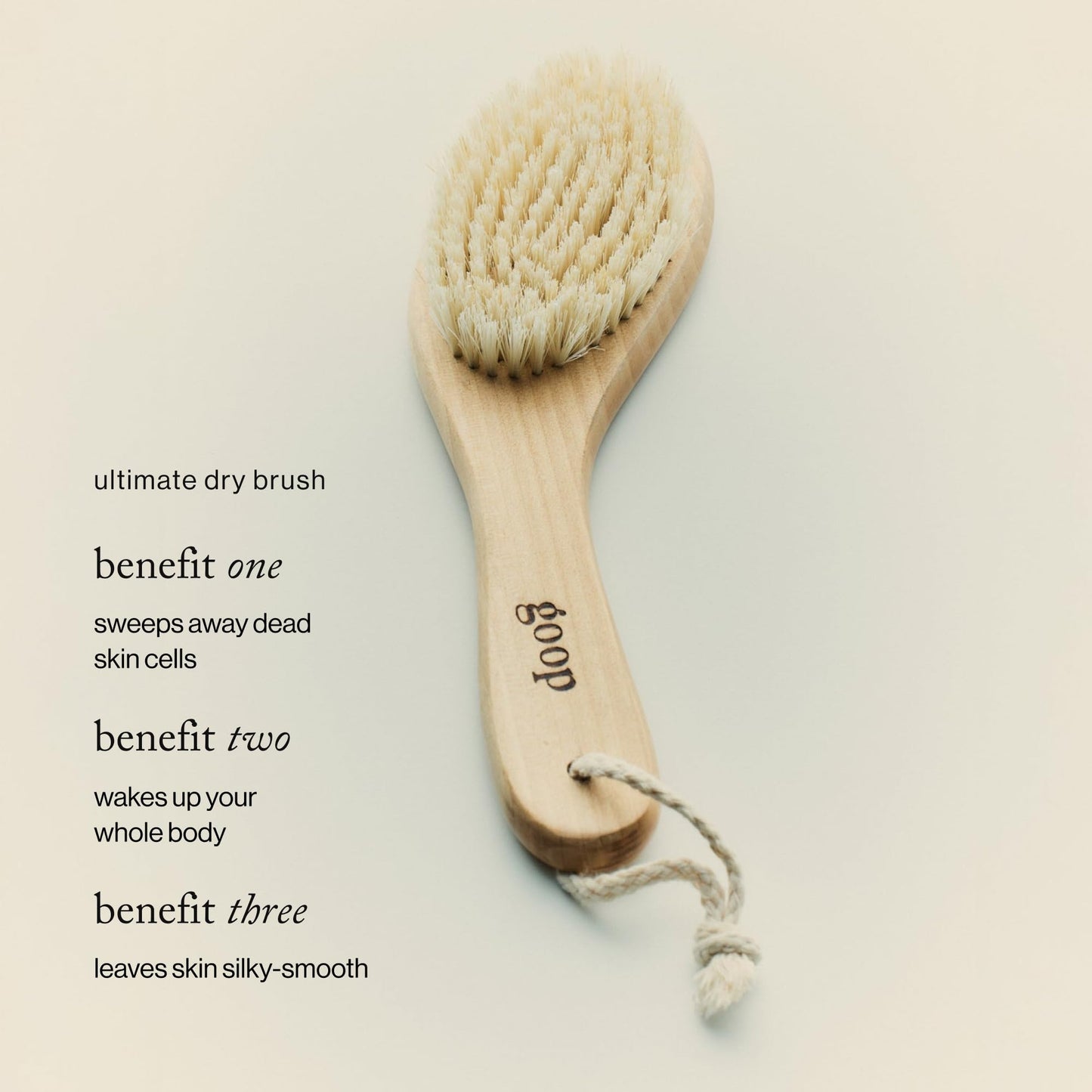 goop Beauty Dry Brush - Detoxifying Body Exfoliator - Wooden Handle with Natural Biodegradable Sisal Fibers - Sweeps Away Dead Skin - FSC Certified Beauty and Personal Care goop