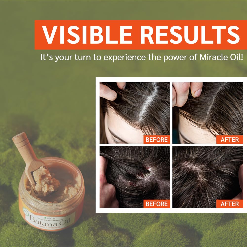 Well's Oil Batana Oil with Turmeric Extract | Made with Batana Oil | Plant-Derived Ingredients | Nourishes & Conditions Hair (4.23 oz / 119 g) Beauty & Personal Care Well's Oil