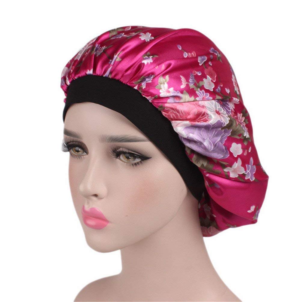 Onwon 3 PCS Satin Bonnets Night Sleep Caps Wide Band Salon Cap Soft Satin Sleeping Silk Night Sleep Hat Hair Loss Cap Sleeping Head Cover Beauty and Personal Care Onwon