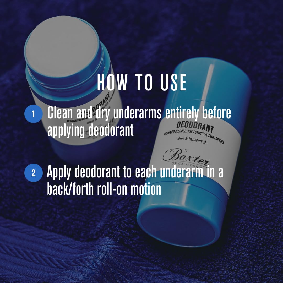 Baxter of California Aluminum and Alcohol Free Deodorant, Protects from Deodorant Stains, Detoxifies and Conditions Sensitive Skin, Clear Stick Beauty and Personal Care Baxter of California