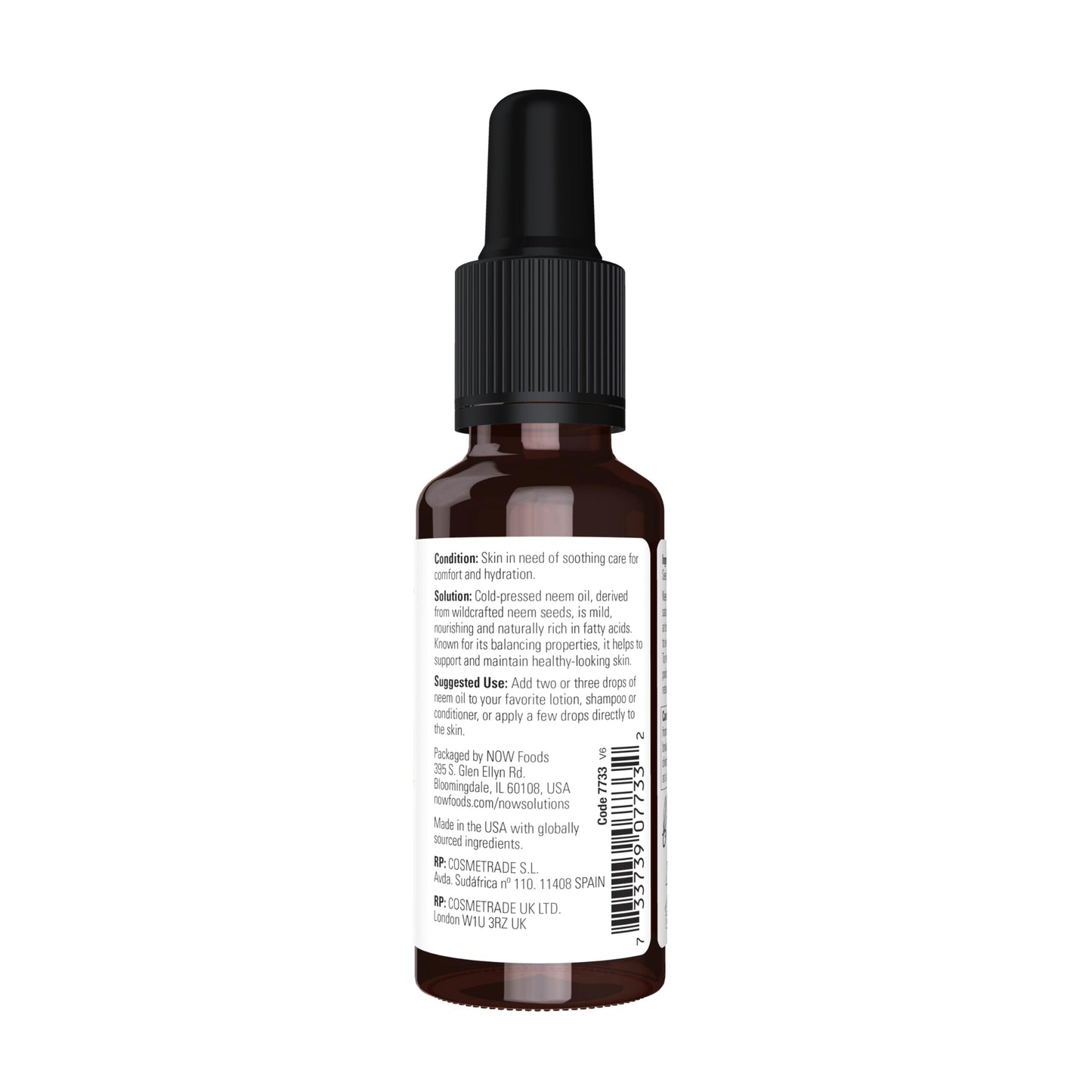 NOW Foods Solutions, Neem Oil, 100% Pure, Made From Azadirachta Indica (Neem) Seed Oil, Natural Relief from Irritation and Other Skin Issues, 1-Ounce Beauty & Personal Care NOW Foods