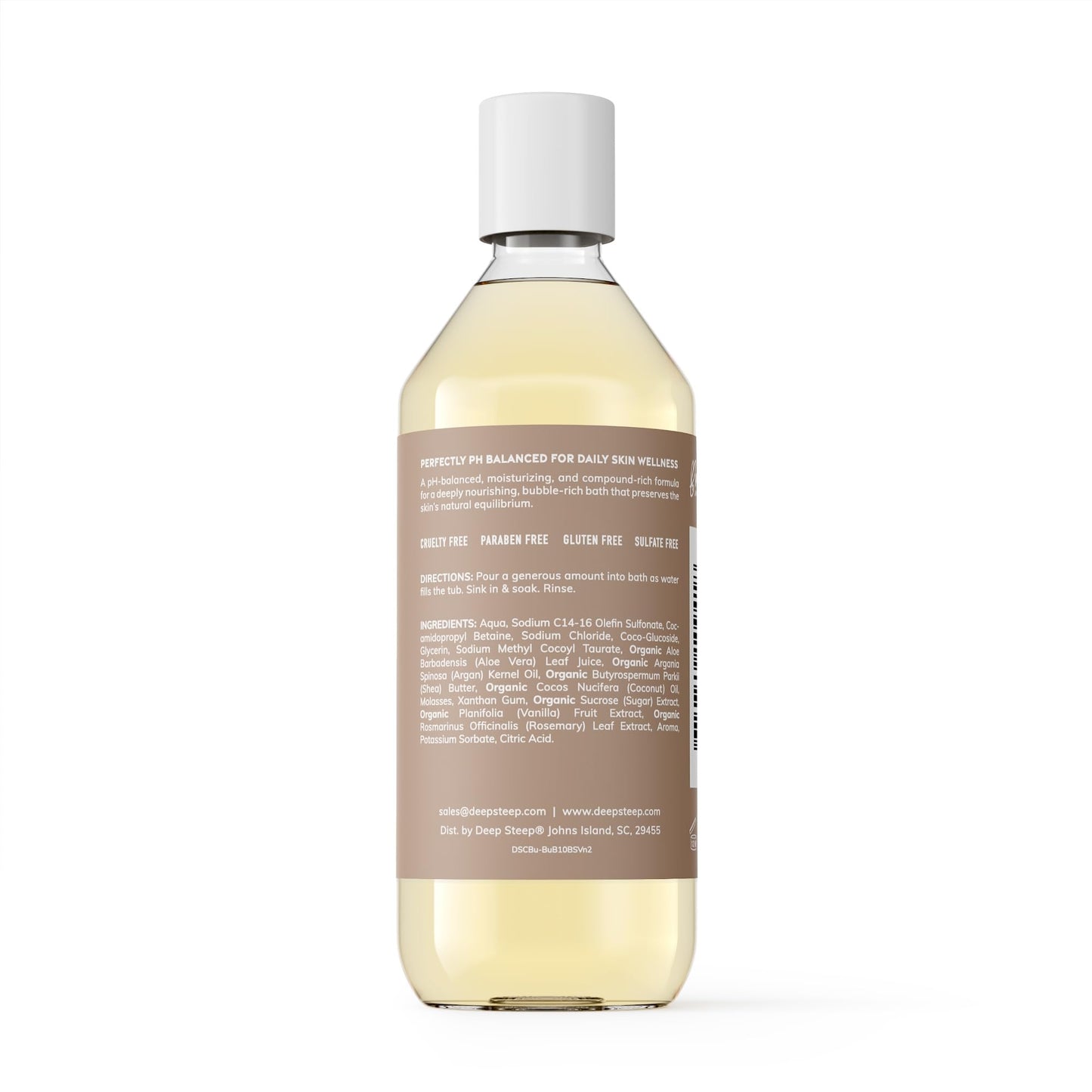 Deep Steep Bubble Bath, Brown Sugar Vanilla, 10 oz - Soothing Soak with Shea Butter, Argan Oil, Aloe Vera & Coconut Oil - Vegan, Sulfate-Free Beauty and Personal Care Deep Steep