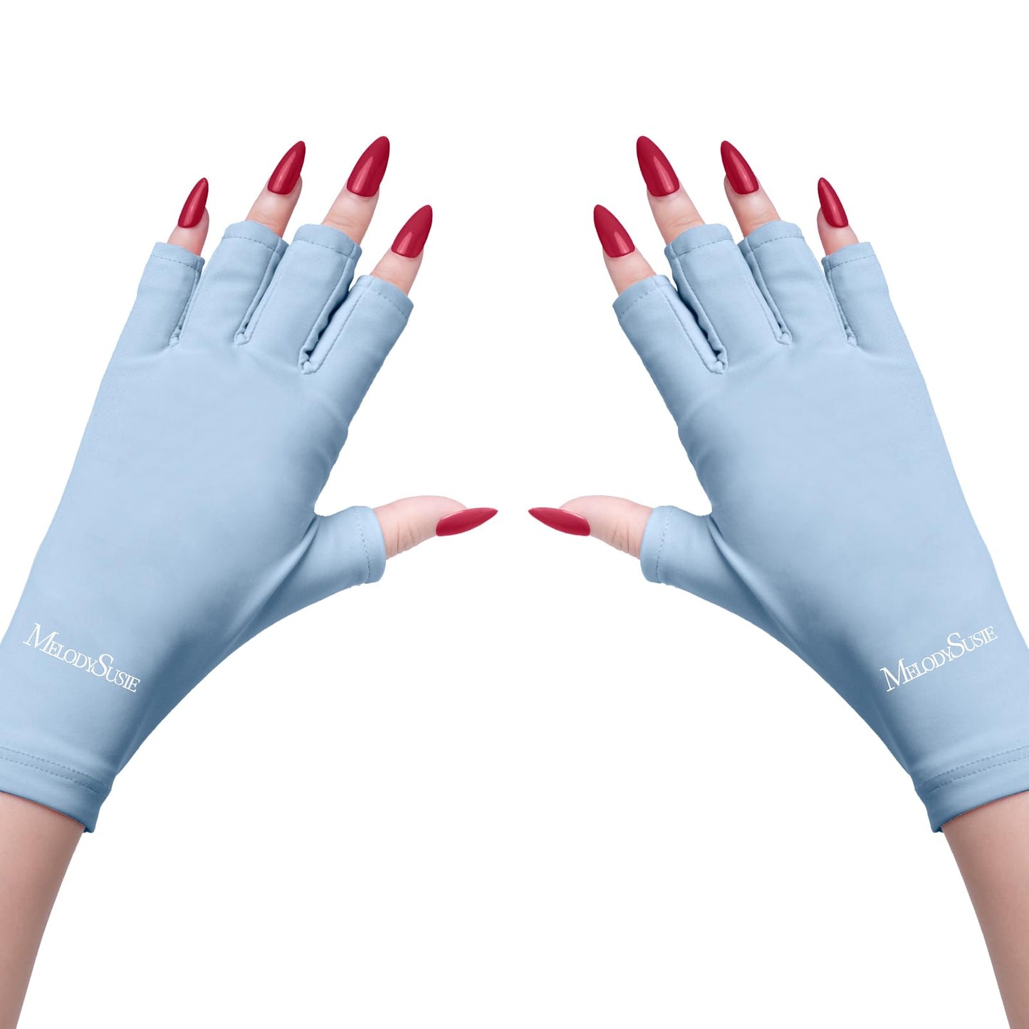 MelodySusie UV Gloves for Gel Nail Lamp, Professional UPF50+ UV Protection Gloves for Manicures, Art Skin Care Fingerless Glove for Women Men Protect Beauty and Personal Care MelodySusie Default Title