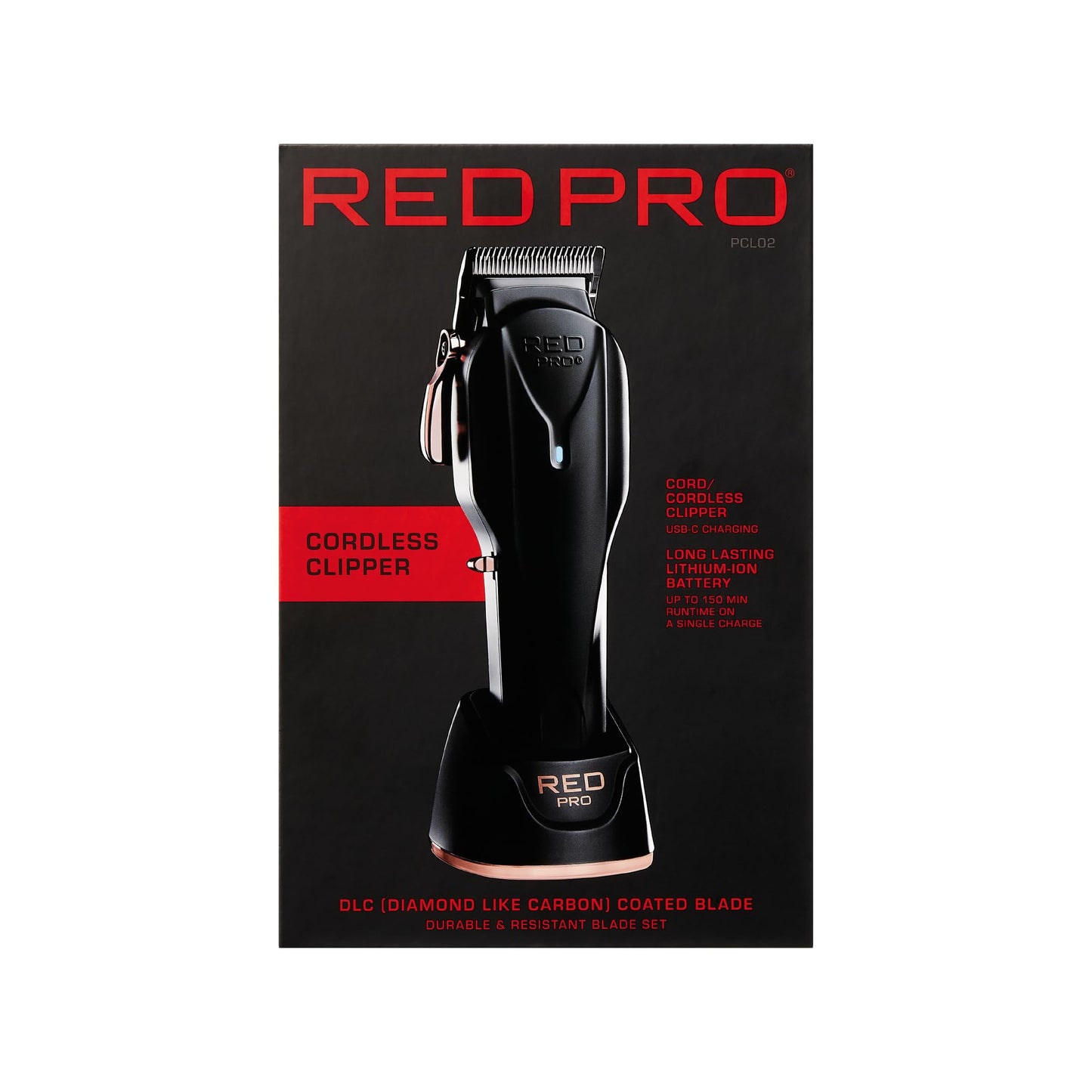 RED Pro Professional Cordless Hair Clipper for Men, Electric Rechargeable Hair Clipper Set for Barbers and Stylists with Up to 150 Minutes Battery Beauty and Personal Care RED Pro