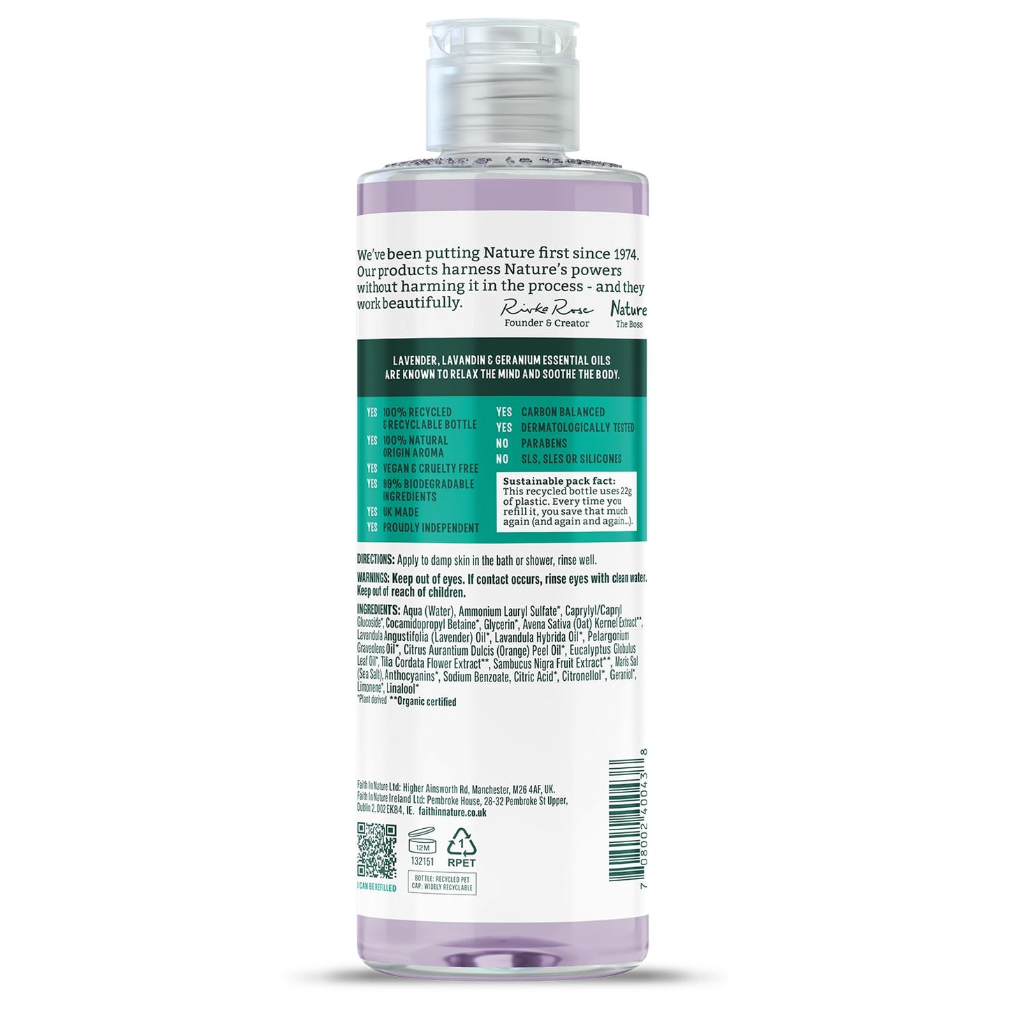 Faith In Nature Lavender & Geranium bodywash 400ml Beauty & Personal Care FAITH IN NATURE