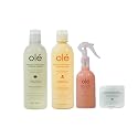 OLÉ Oil Control Hair Pack 4 Pieces - Rice Protein Pre-Shampoo + Onion, Ginger & Celery Shampoo + Mango & Tangerine Conditioner + Detangling thermo Beauty & Personal Care OLÉ