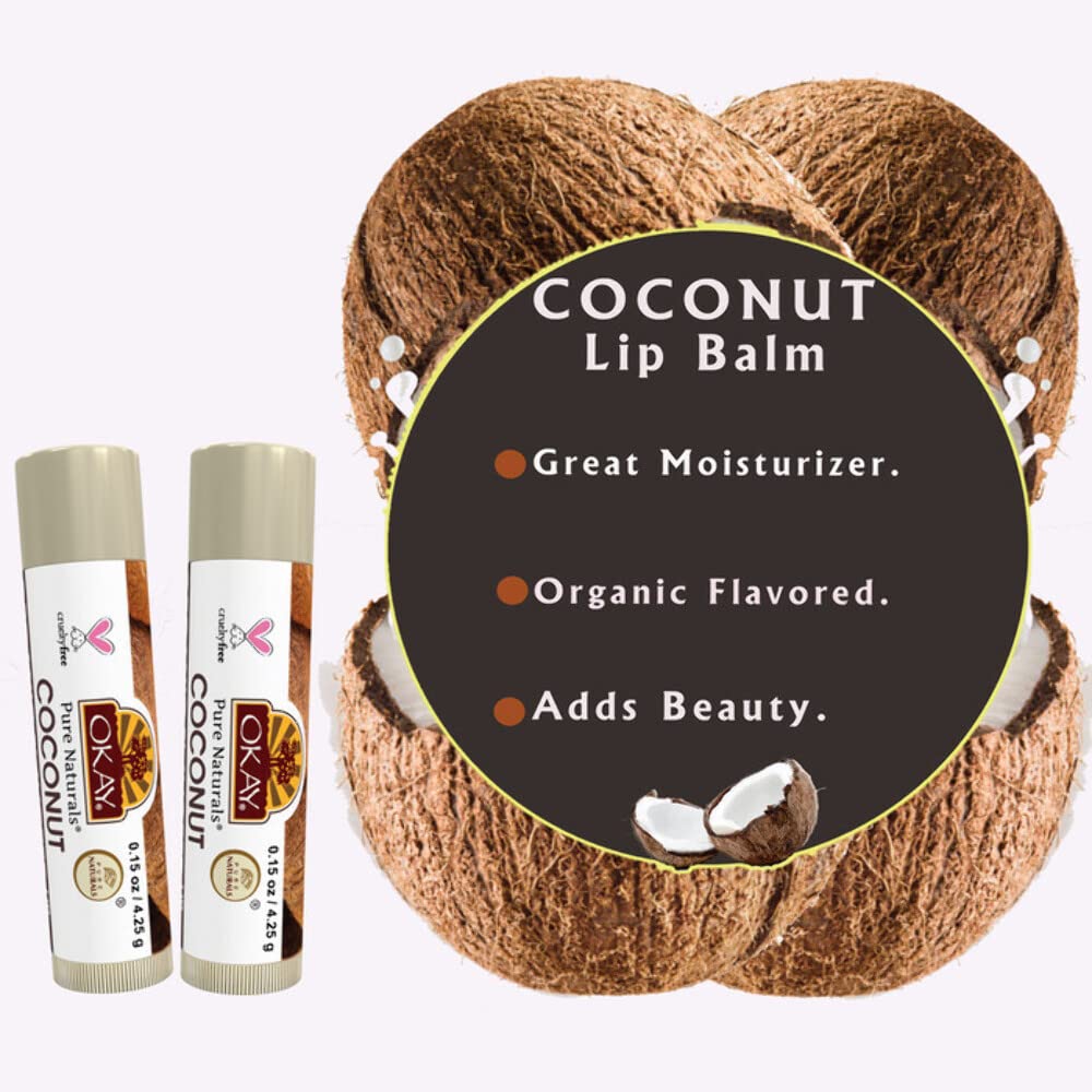 Okay lip balm tube, coconut, Gray, 0.15 Ounce Beauty and Personal Care OKAY