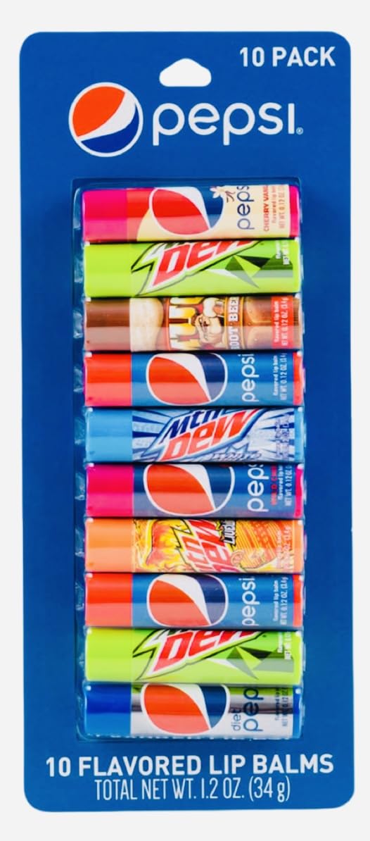 Taste Beauty Pepsi 10 Flavored Lip Balms (Pack of 1) Beauty & Personal Care Taste Beauty