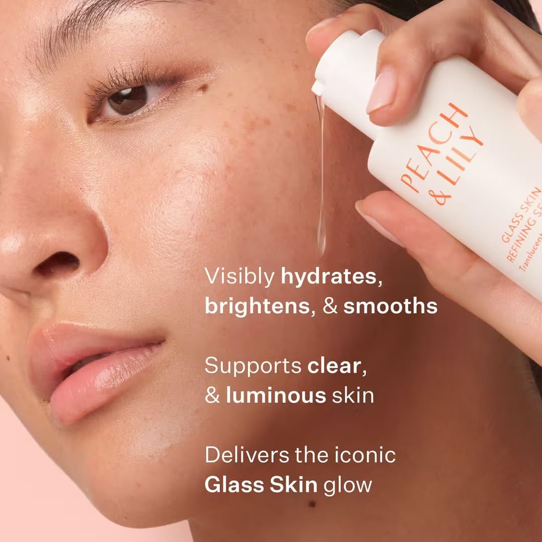 Peach & Lily - Glass Skin Refining Serum for Face (1.35 ounces) - Hyaluronic Acid Niacinamide Serum - Sensitive Skin - Vitamin B3, Peach & Yam Beauty & Personal Care Peach & Lily