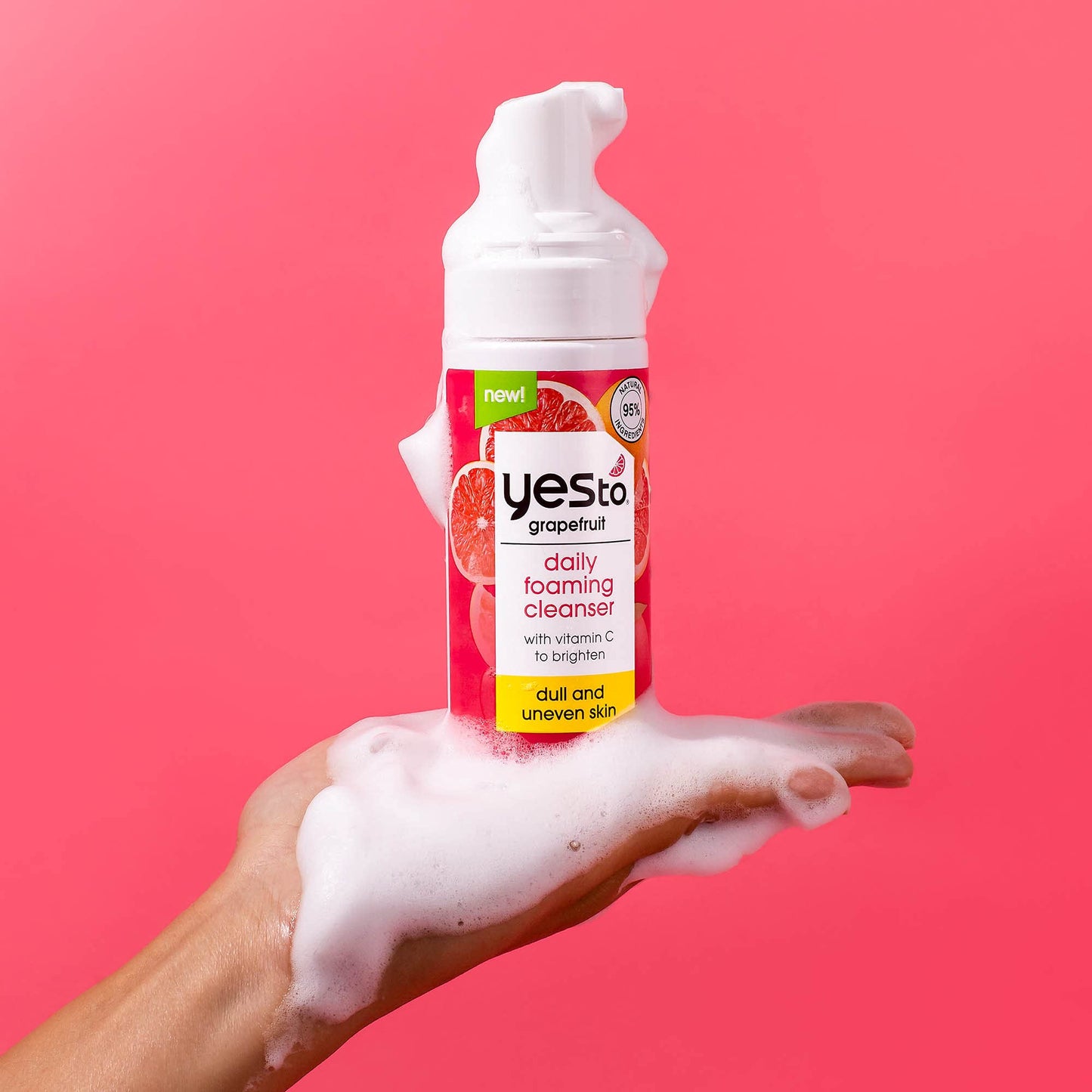 Yes To Grapefruit Daily Foaming Cleanser, Brightening Face Wash That Removes Make Up & Impurities Without Stripping Skin & Leaves You Glowing Beauty & Personal Care Yes To