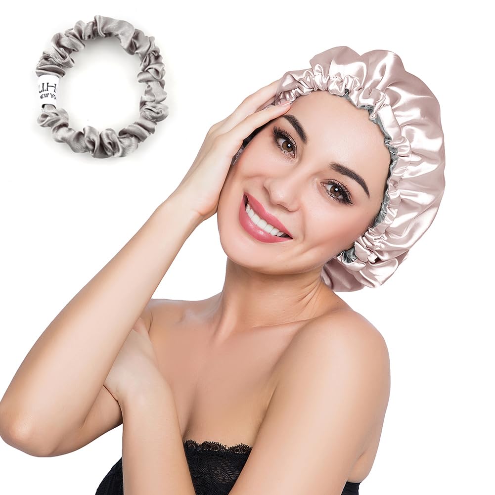 ELIHAIR Stain Bonnet Silky Sleep Cap for Frizzy Hair Night Sleep Hair Cover Beauty and Personal Care ELIHAIR