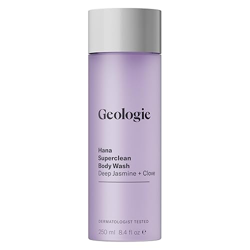 Geologie Hana Superclean Body Wash | Deep Cleansing Jasmine + Clove Shower Gel for Men & Women | All-Natural Clean & Hydrating Derm-Grade Formula | Beauty & Personal Care Geologie