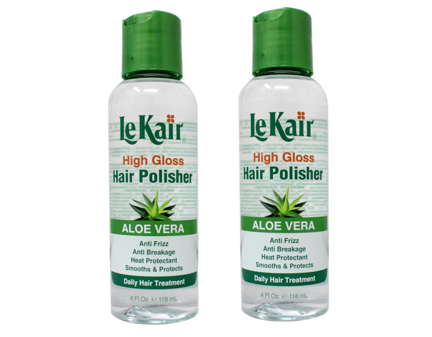 Le Kair High Gloss Hair Polisher with Aloe Vera, Anti Frizz, Anti Breakage, Heat Protectant, Smooths & Protects Daily Hair Treatment 4 fl. Oz - 2 Pack Beauty & Personal Care Le Kair