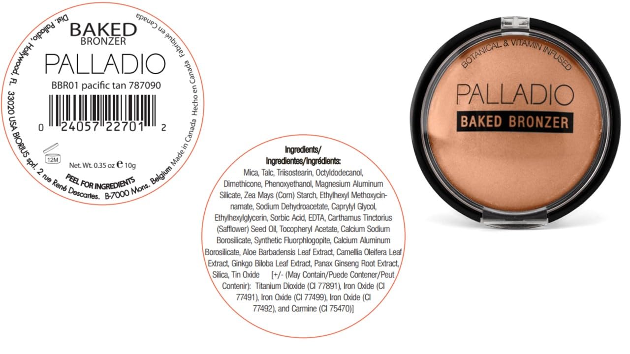 Palladio Baked Bronzer, Pacific Tan, 0.35 Ounce (Pack of 1) Beauty & Personal Care Palladio