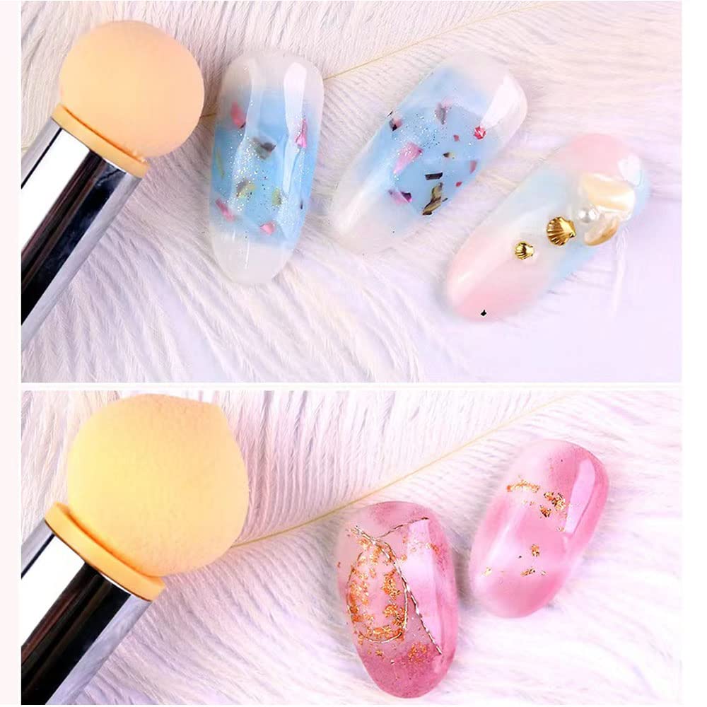 Nail Gradient Sponge Pen, ForSewian Double Head Nail Painting Brush with 20 Pieces Replacement Head for Nail Art Design Beauty & Personal Care ForSewian