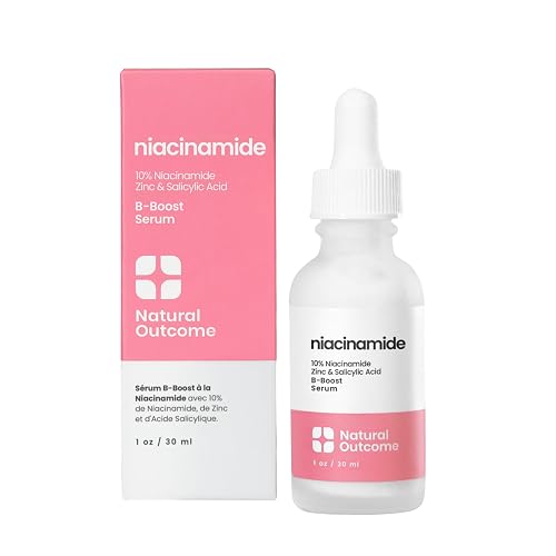 Niacinamide Serum for Face by Natural Outcome Skin Care, B-Boost Niacinamide 10% Plus Zinc 2% Salicylic Acid + Hyaluronic Acid, Acne Treatment + Pore Beauty & Personal Care natural outcome