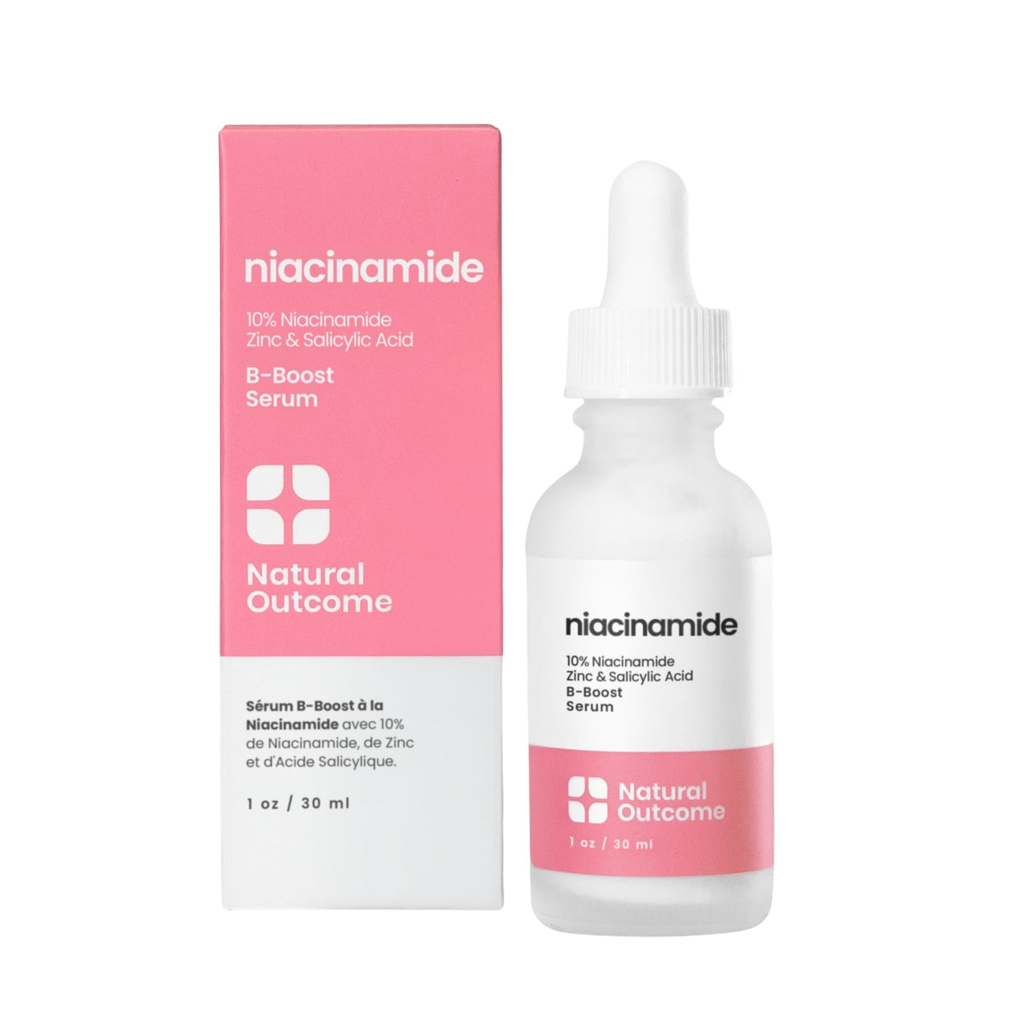 Niacinamide Serum for Face by Natural Outcome Skin Care, B-Boost Niacinamide 10% Plus Zinc 2% Salicylic Acid + Hyaluronic Acid, Acne Treatment + Pore Beauty & Personal Care natural outcome