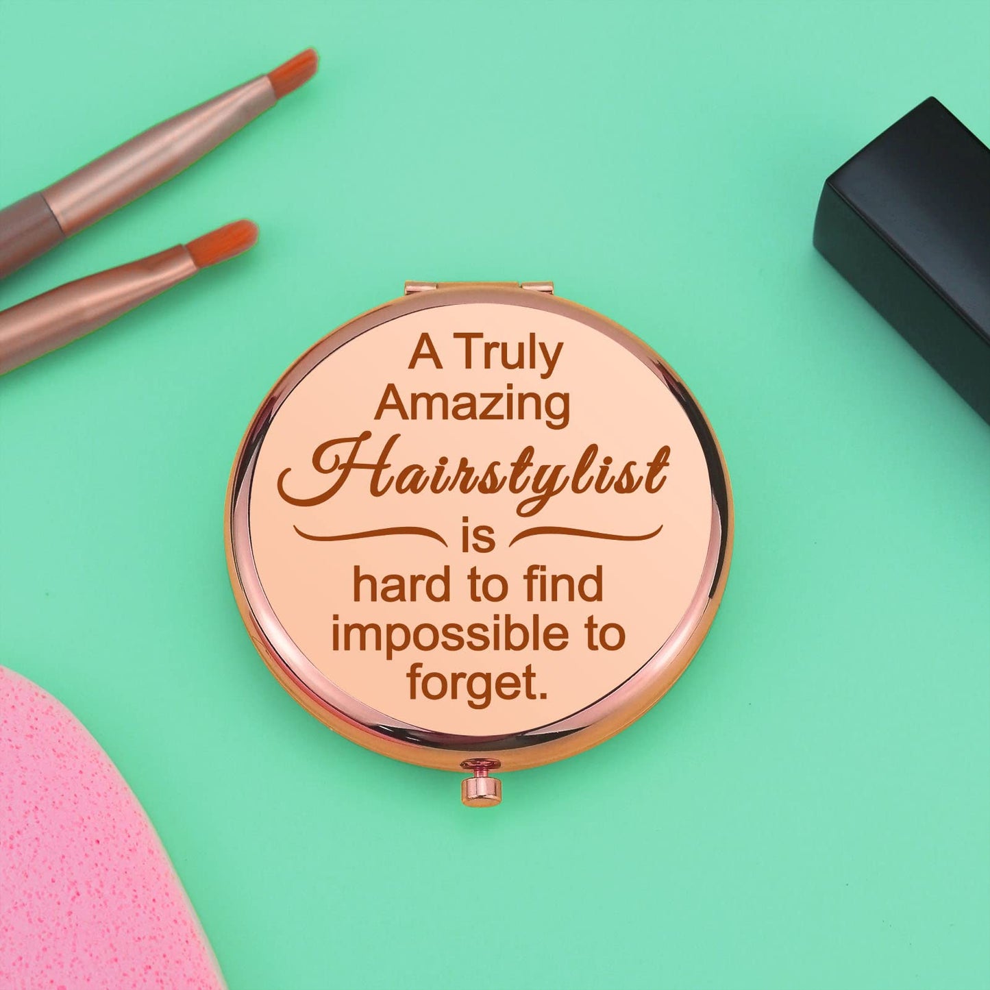 Hair Stylist Gifts for Women Hairdresser Gift Appreciation Present Compact Makeup Mirror for Hairdresser Thanks You Folding Makeup Mirror for Salon Beauty & Personal Care Mwphuy