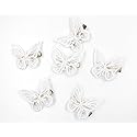 Ruwado 6 Pcs Butterfly Hair Clips Lace White Soft 3D Metal Cute Hair Accessories Alligator Clips Pins for Women Girls Wedding Theme Parties Favor Beauty & Personal Care Ruwado