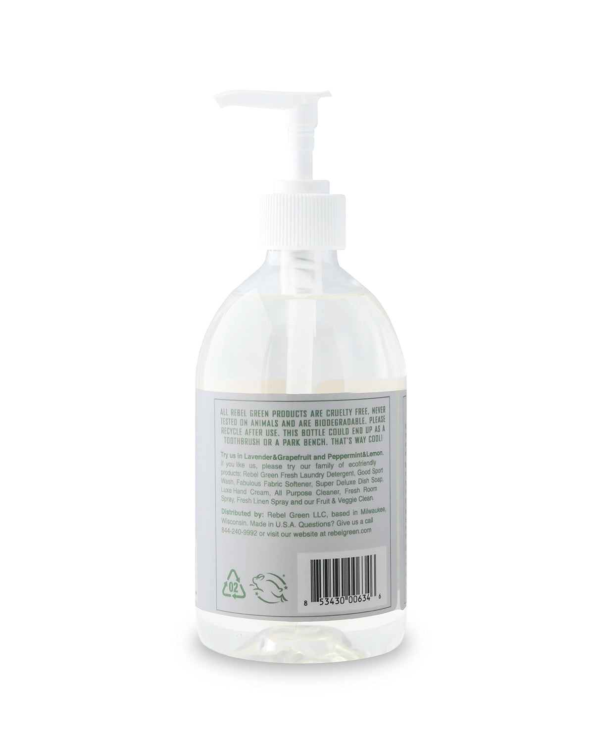 Rebel Green, Hand Soap Unscented, 16.9 Ounce Beauty & Personal Care Rebel Green