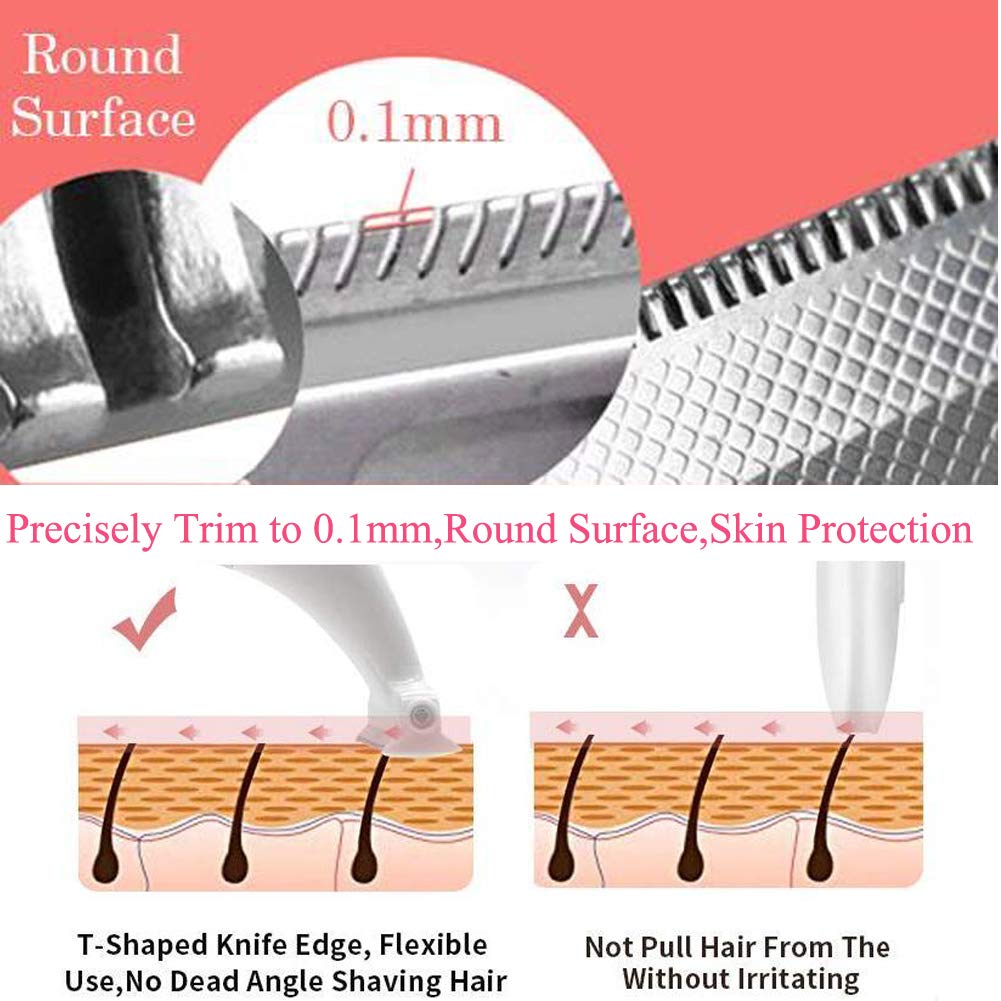Electric Shaver Trimmer for Women Full Body,Painless Lady Wet & Dry Electric Bikini Line Trimmer Body Hair Remover for Leg Underarm Eyebrow Public,USB Beauty & Personal Care Suparleny