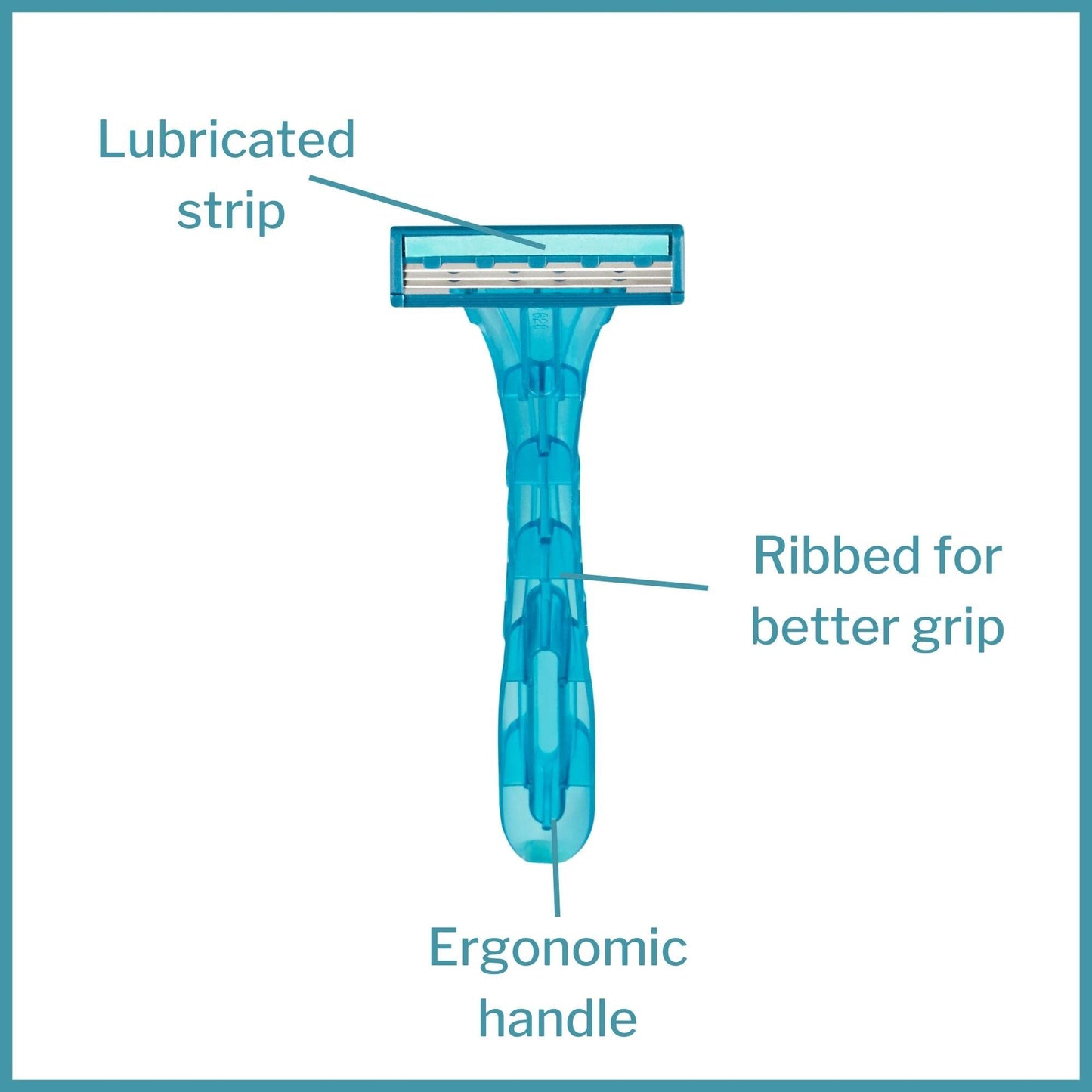 McKesson Disposable Razors, Stainless Steel Triple Blade, Lubricated Strip, Ergonomic Handle, Turquoise, 10 Count, 1 Pack Beauty and Personal Care McKesson