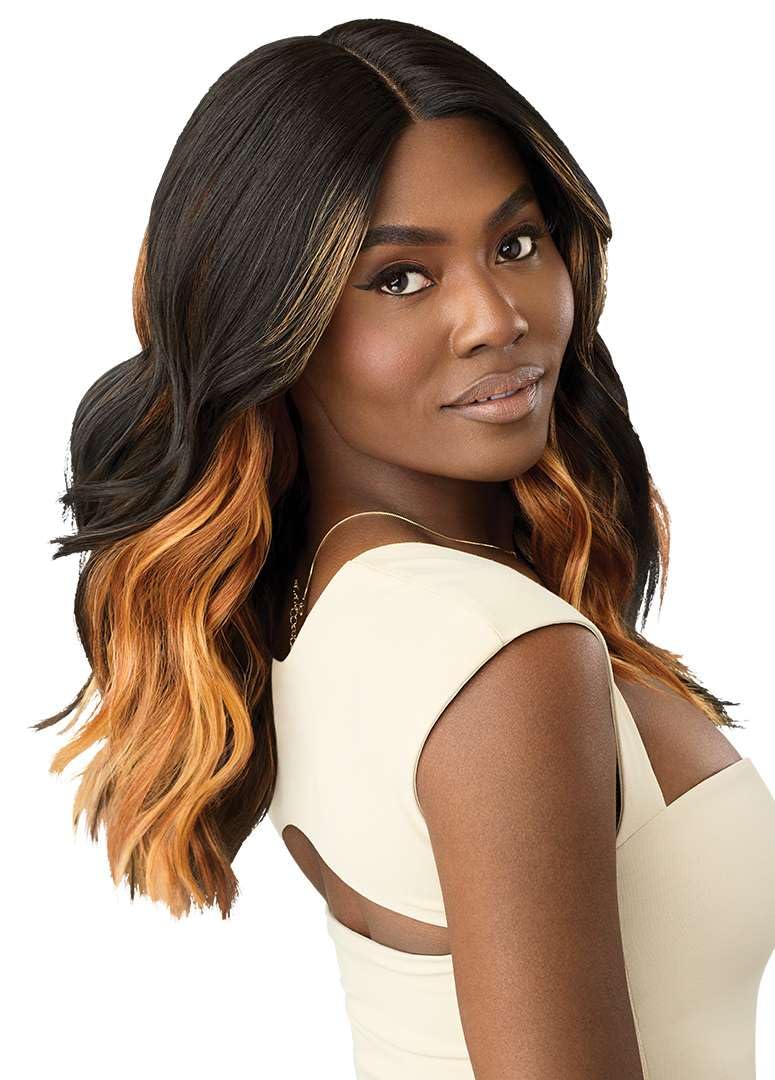 Outre Lace Front Wig - Color Bomb - CB 101 (1B/UL GOLDEN APRICOT)