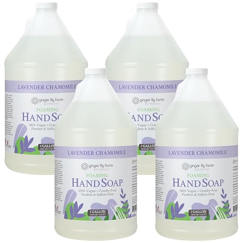 Ginger Lily Farms Botanicals All-Purpose Foaming Hand Soap Refill, 100% Vegan & Cruelty-Free, Lavender Chamomile Scent, 1 Gallon (Pack of 4) Beauty & Personal Care Ginger Lily Farms