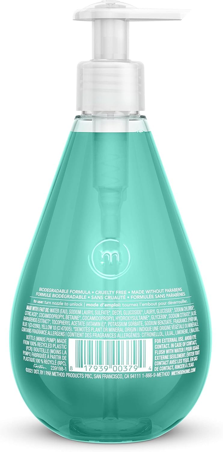 Method Gel Hand Soap, Waterfall, 12 fl oz (Pack of 12)