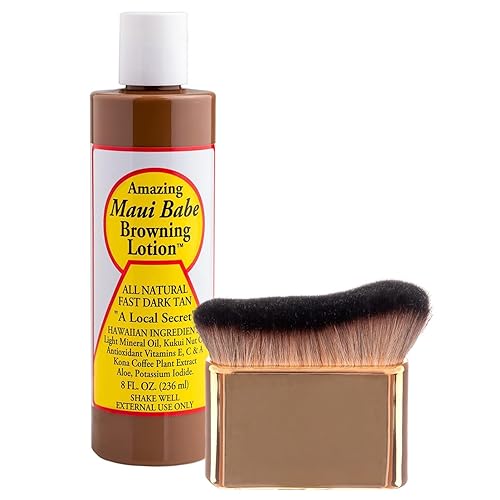 Amazing Maui Babe Browning Lotion 8 ounce - Maui Babe Tanning Lotion with Body Tanning Brush - Maui Tanning Lotion Beauty & Personal Care Nautical Crush Trading