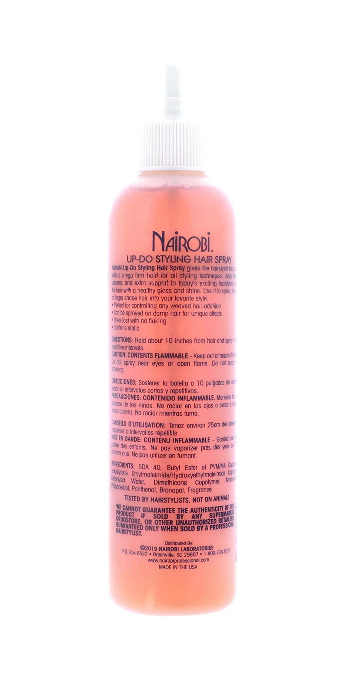 Nairobi UP-DO Styling Hairspray for Unisex - 8 oz Hairspray Beauty & Personal Care Nairobi